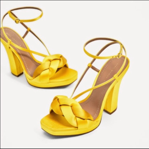 yellow strap shoes